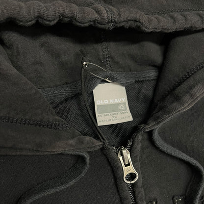 Y2K Old Navy Embroidered Spell Out Zip Up Hoodie