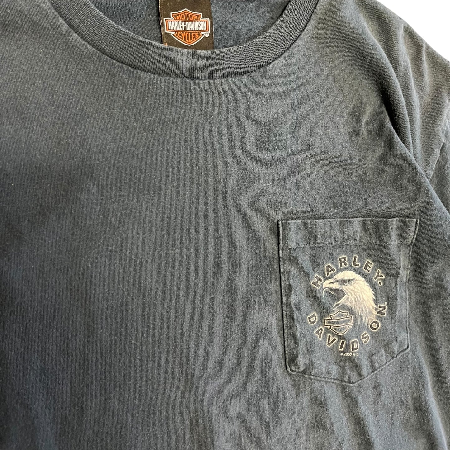 Y2K Harley Davidson Route 65 Pocket Tee