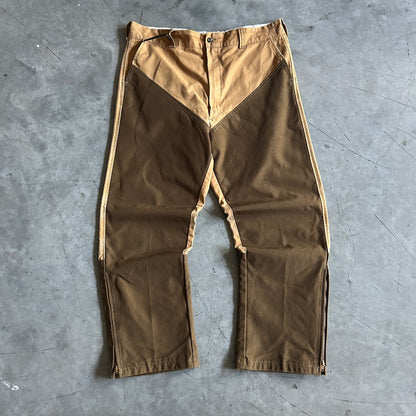 Y2K Duxbak Tan & Olive Double Leg Pants