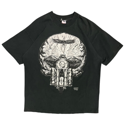 Vintage ‘94 Fashion Victim Mega Skull Soaring Eagle Tee