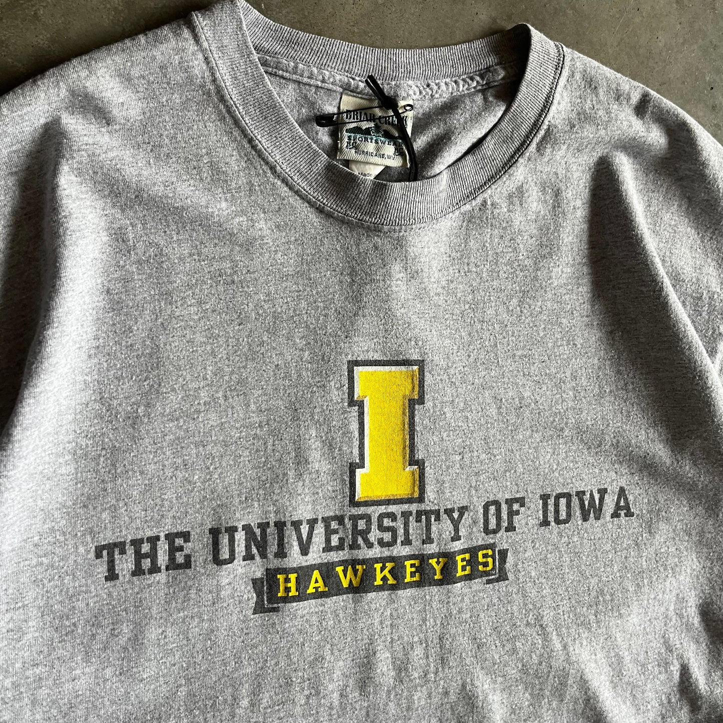 Y2K Briar Creek University Of Iowa Hawkeyes Grey Tee