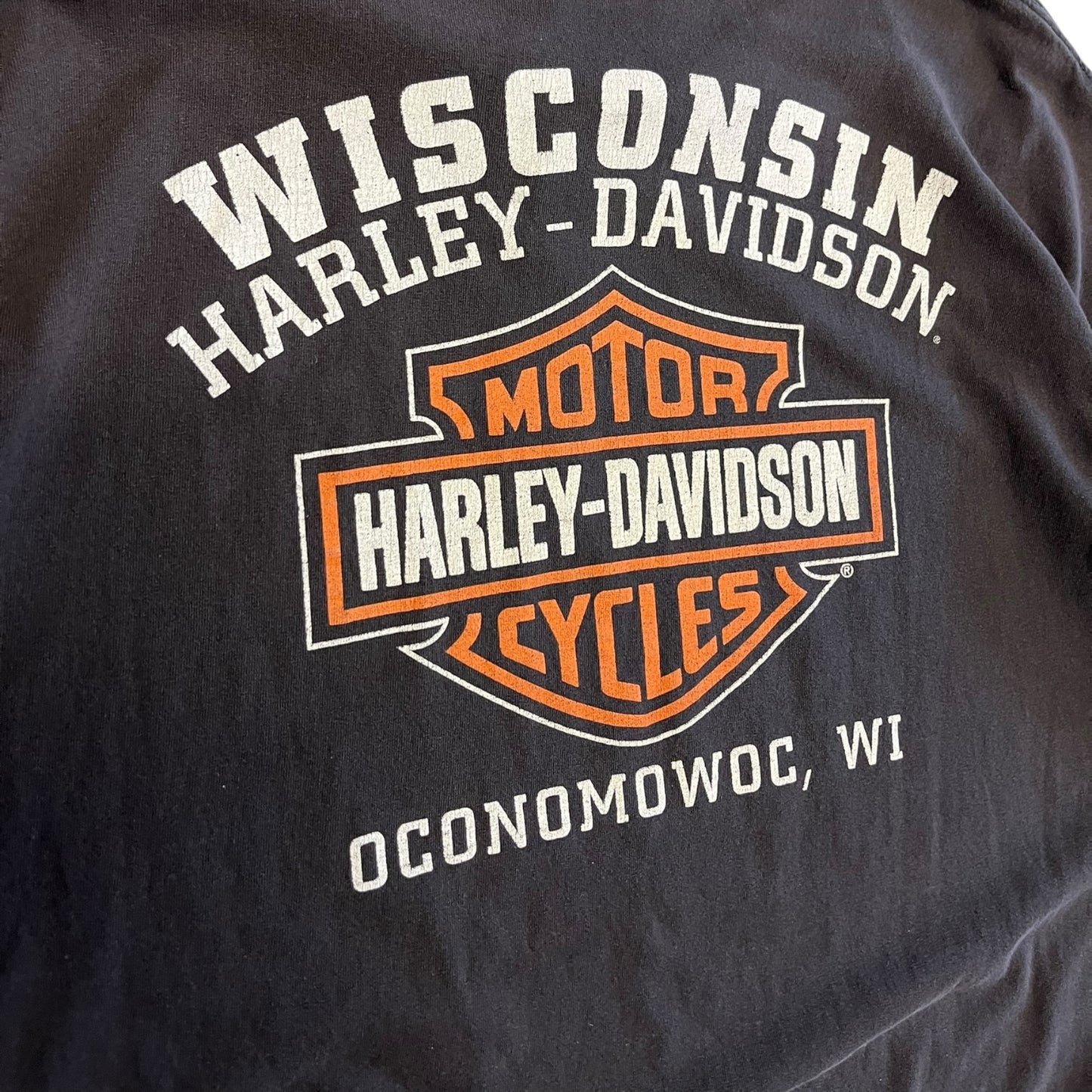 Y2K Harley Davidson Flag Eagle Tee