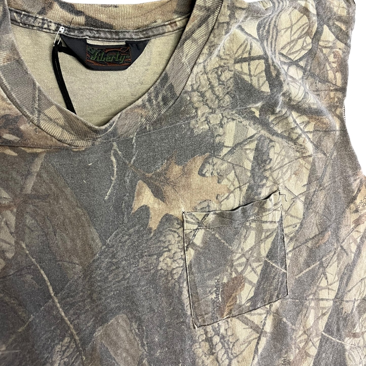 Vintage Liberty Camo Cut Off Pocket T Shirt