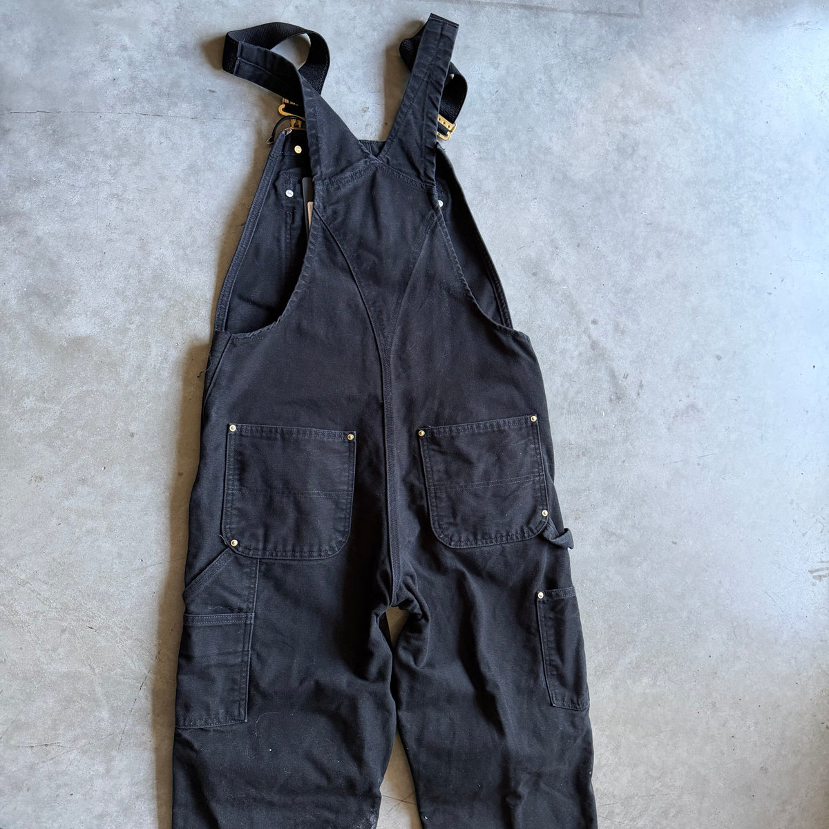 Carhartt R01 Relaxed Fit Duck Bib Overalls Black