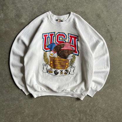 Vintage USA ‘Support Of Service Men And Women’ Sweatshirt