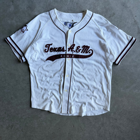 Vintage Texas A&M Aggies Starter Cotton Baseball Jersey