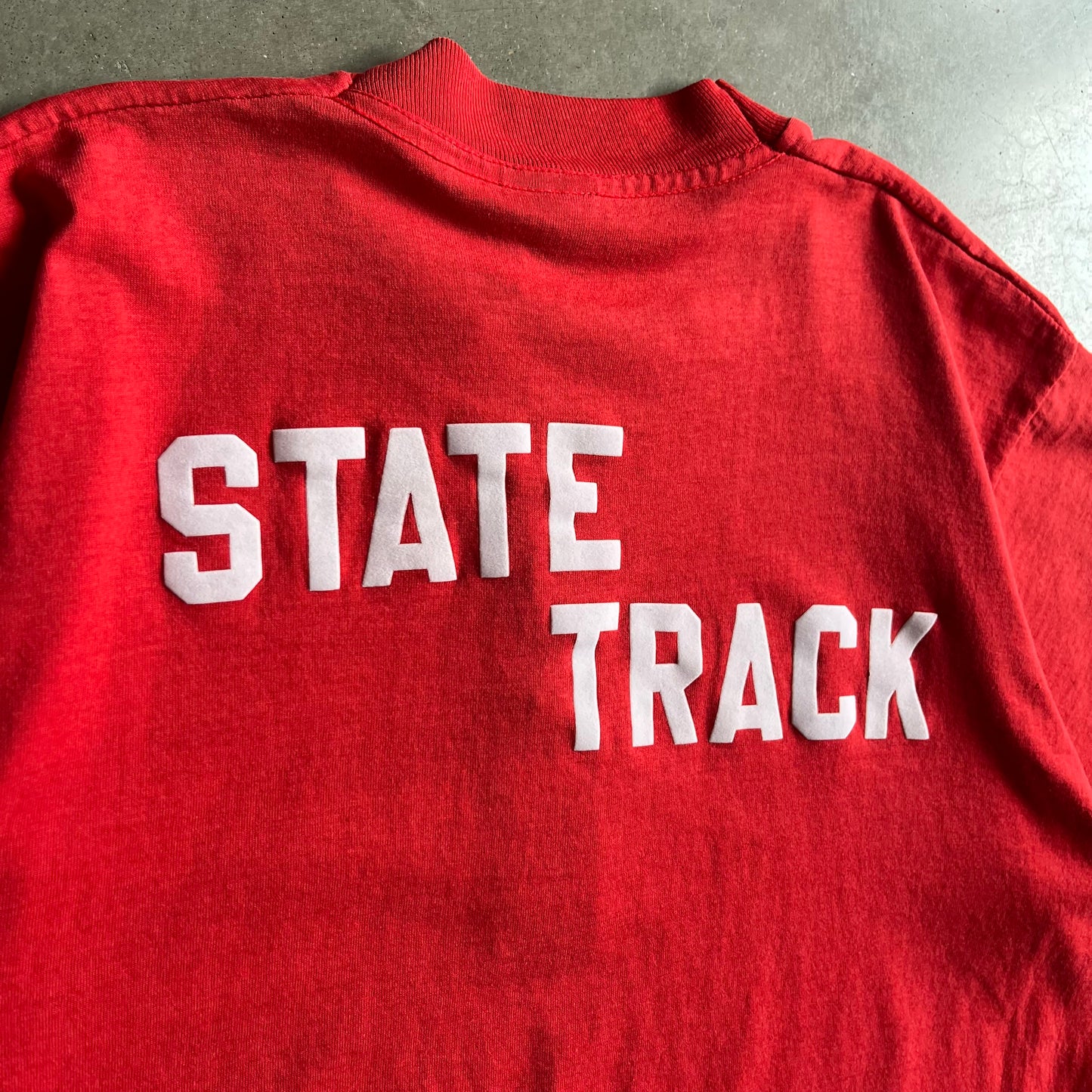 Vintage Drake University Bulldogs State Track Red Tee