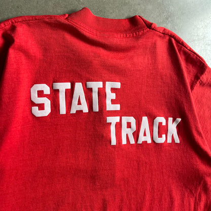 Vintage Drake University Bulldogs State Track Red Tee