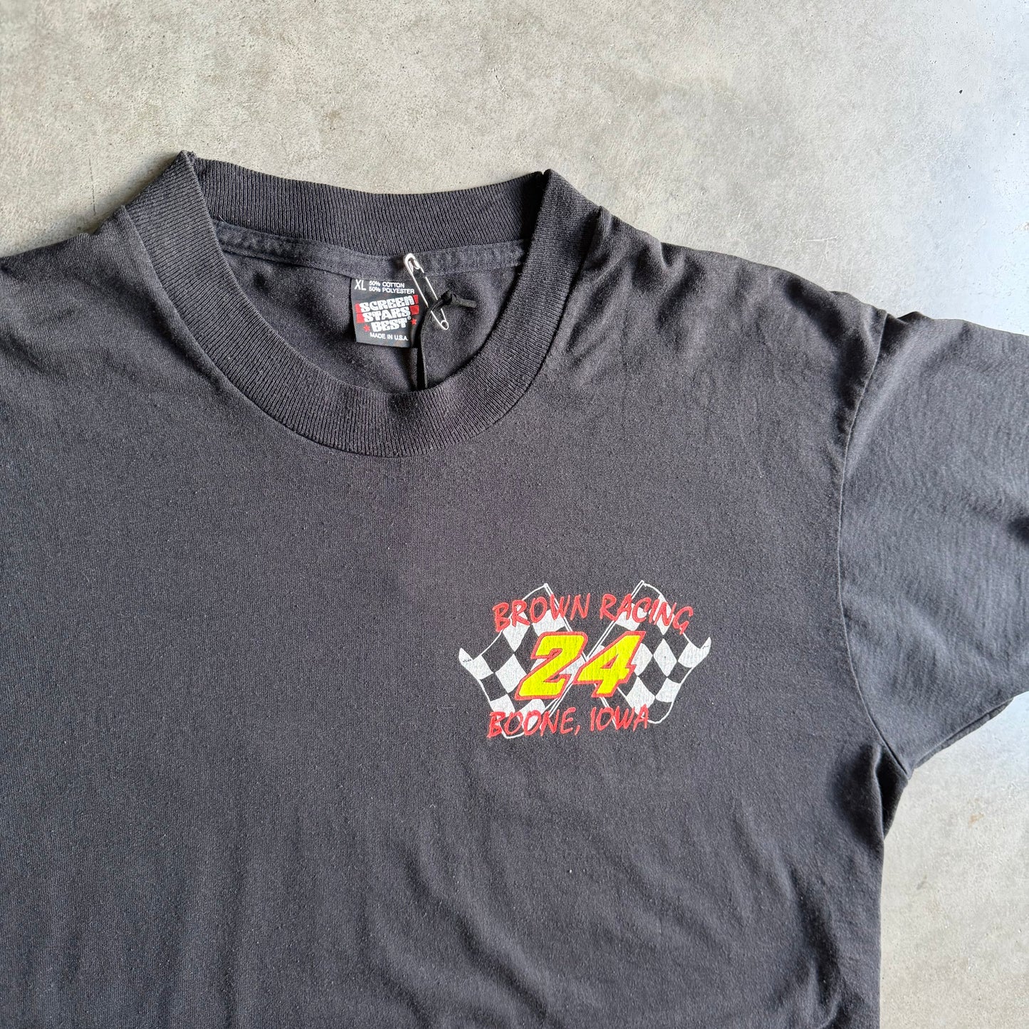 Vintage Boone Brown Racing #24 Stock Car Tee