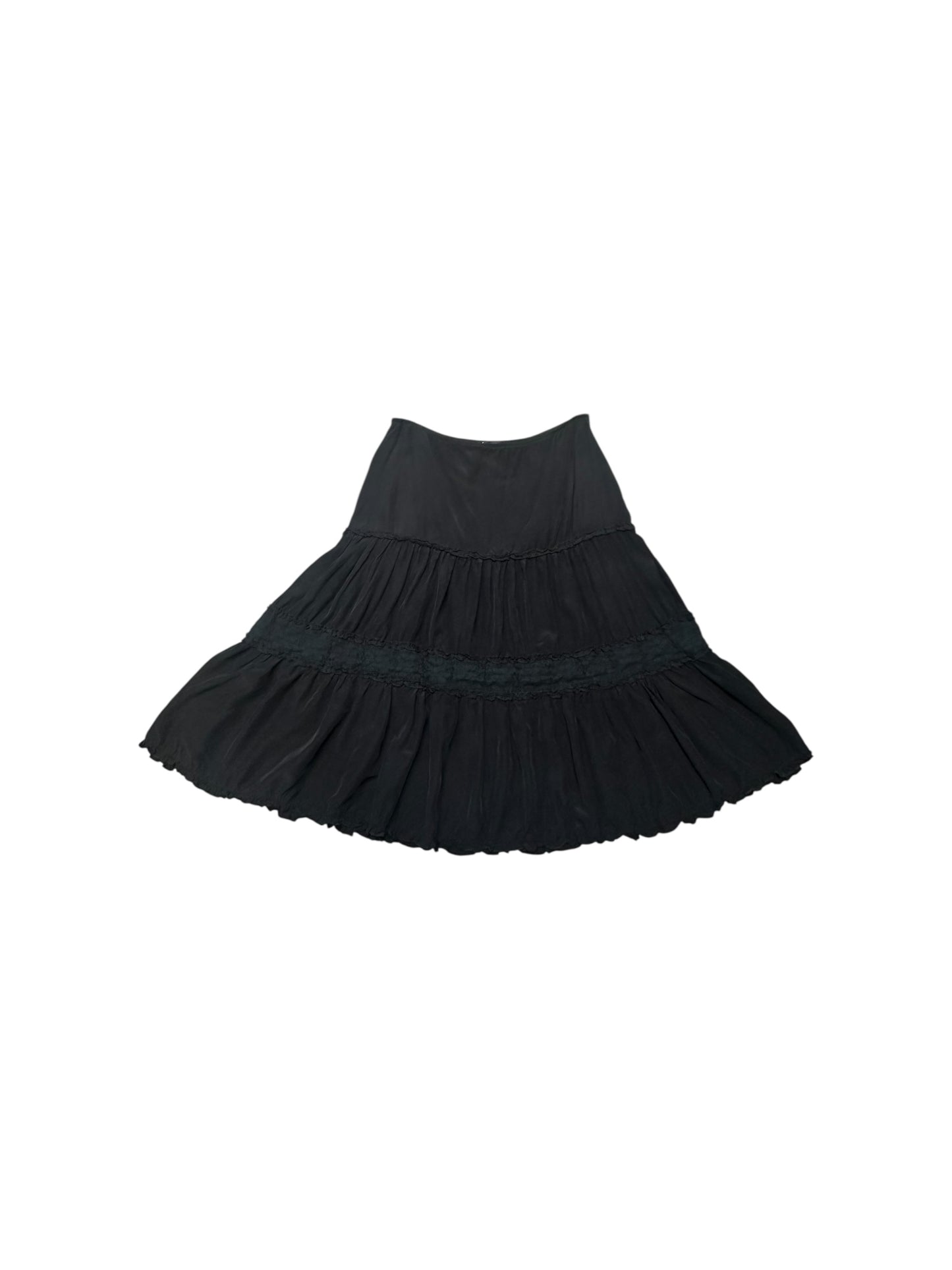 Women’s Y2K KappAhl Black Boho Prairie Skirt