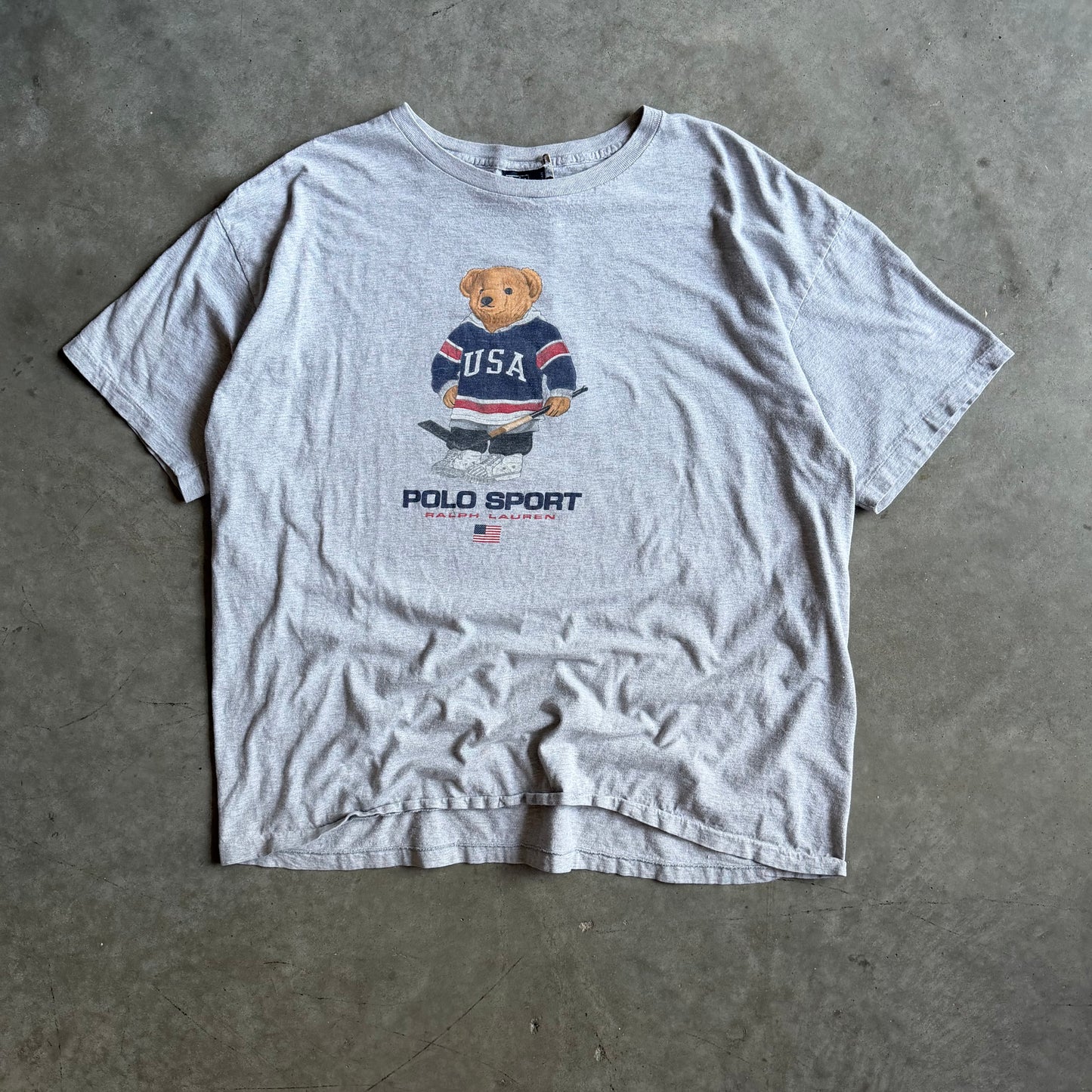 Polo Sport Ralph Lauren Hockey Bear Gray Tee