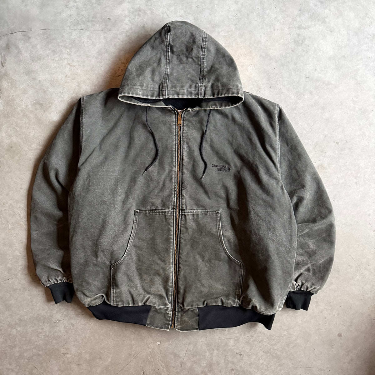 Country Tuff Carhartt-Style Black/Green Faded Active Jacket