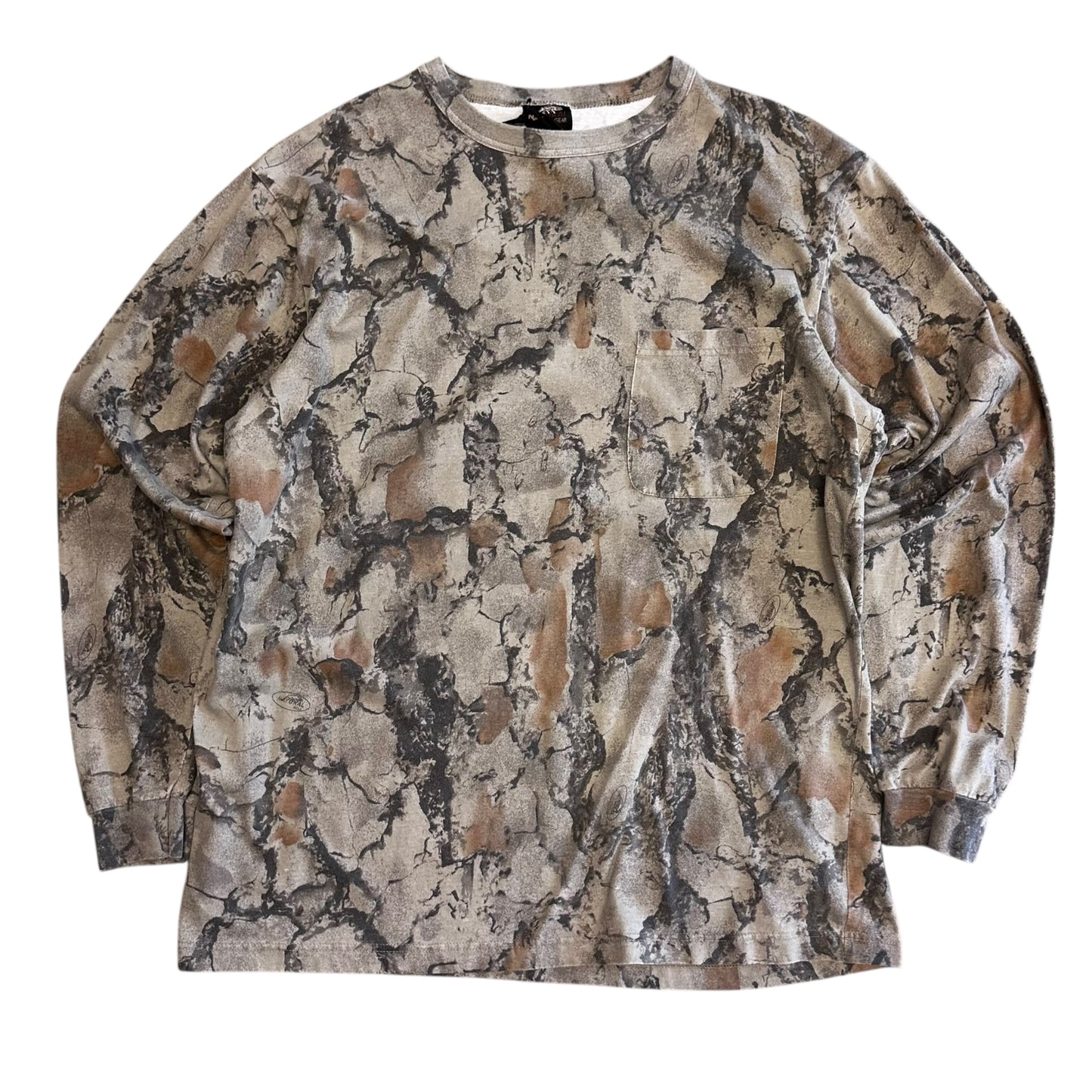 Vintage Natural Gear Camo Longsleeve Pocket Tee