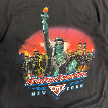 Vintage Harley Davidson Cafe Statue Of Liberty Tee
