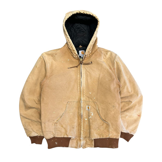 Carhartt ‘J140 BRN’ Brown Painted Distressed Active Jacket