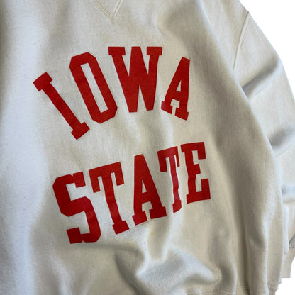Vintage Russell Iowa State White & Red Sweatshirt
