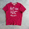 Y2K Hollister Malibu Maroon Spell-Out Tee
