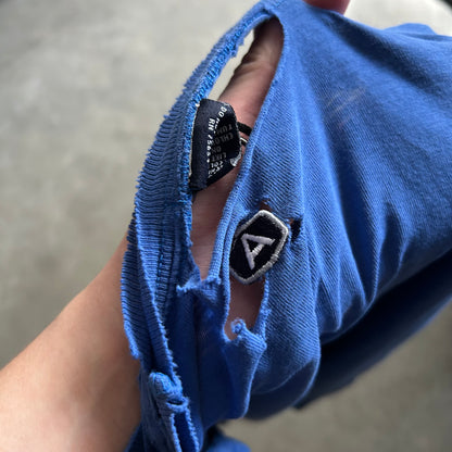 Y2K Distressed Abercrombie & Fitch Spell Out Blue LS Tee