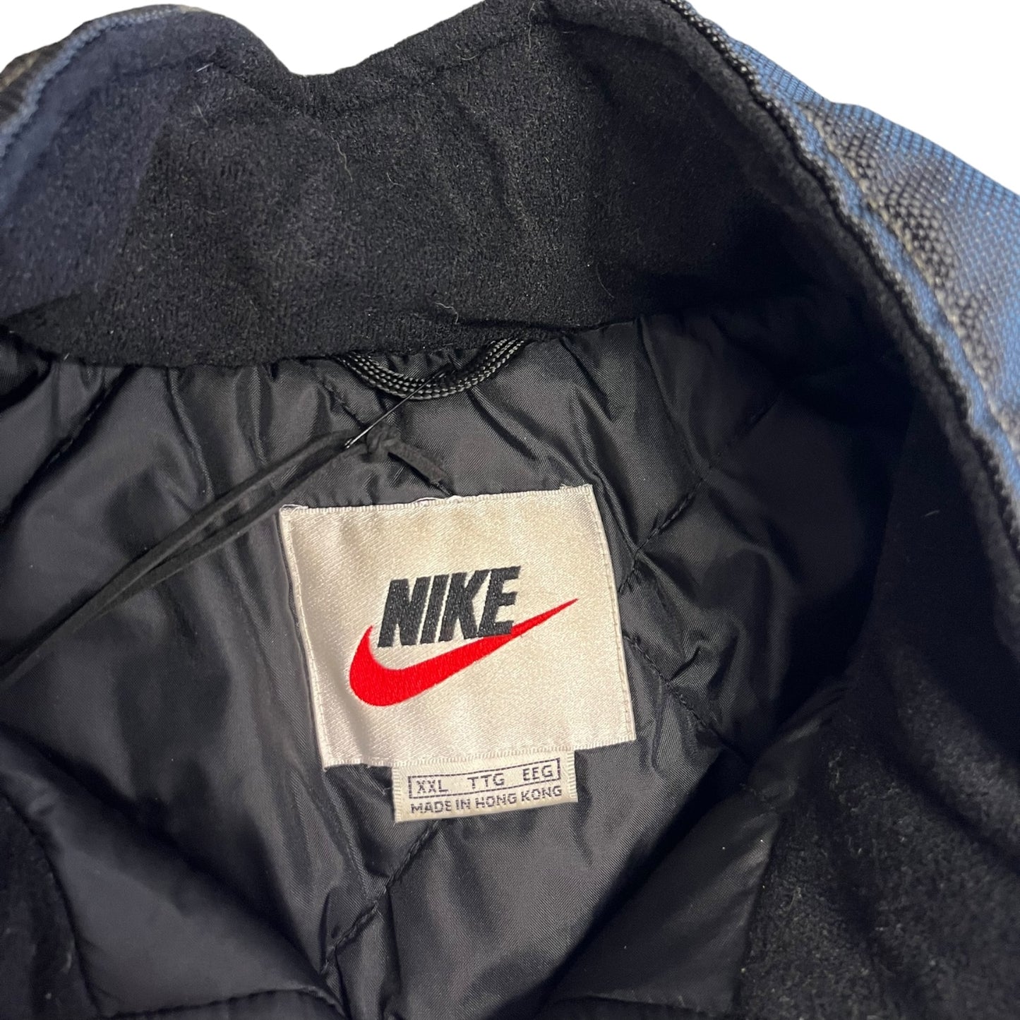 Vintage Nike 1/4 Zip Kangaroo Pouch Brown Puffer Jacket