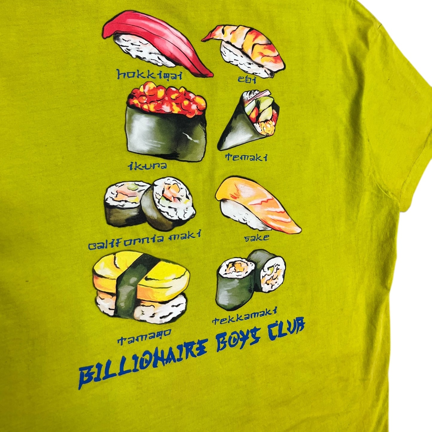 Billionaire Boys Club BBC Sushi Neon Yellow T Shirt