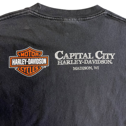 Y2K Harley Davidson Spirit Of Freedom Red & Blue Eagle Tee