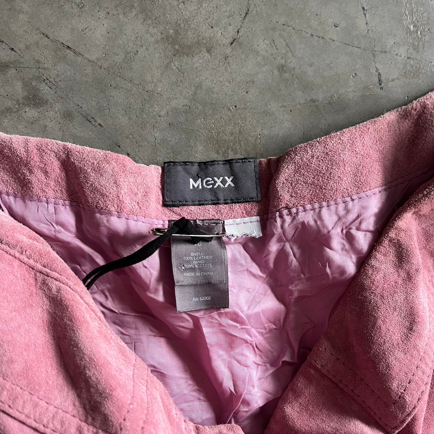 Women’s Y2K Boho Pink Suede Leather Skirt