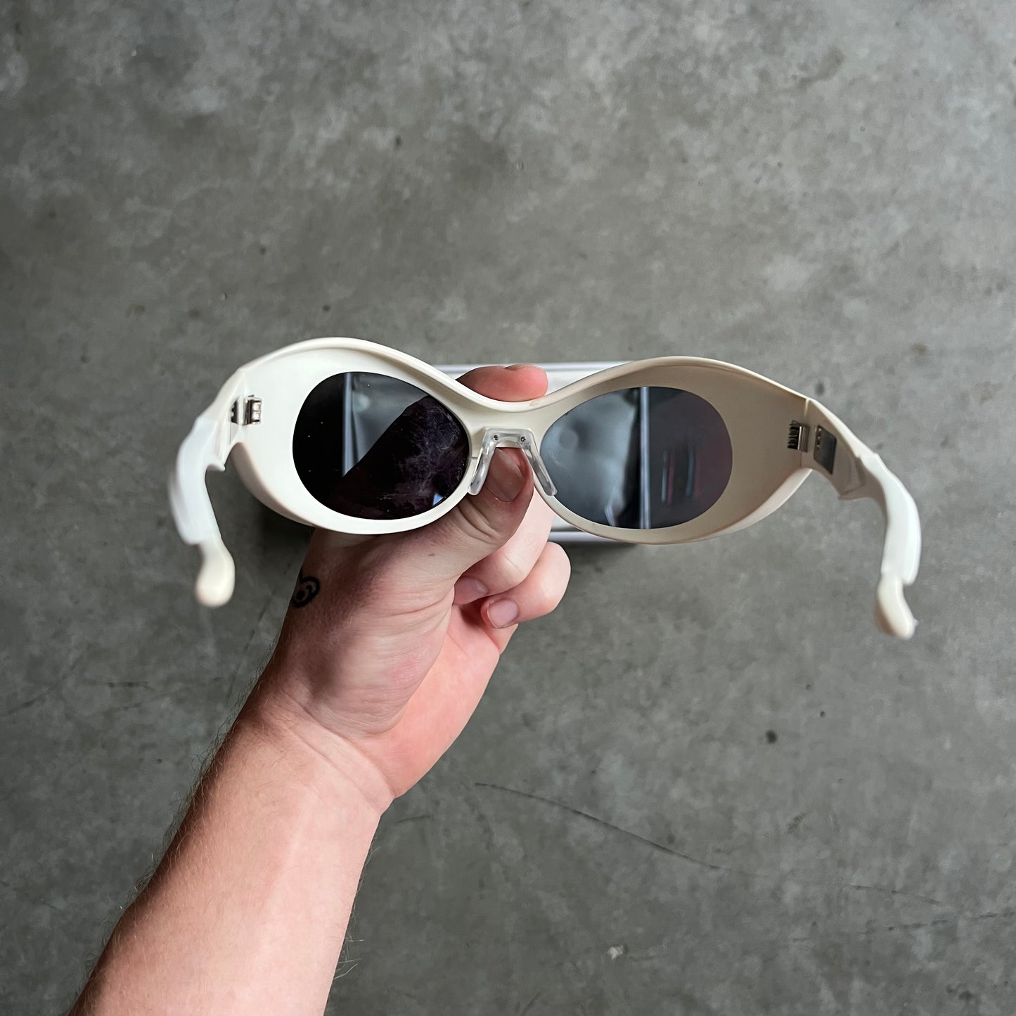 Gentle Monster x Maison Margiela White Bug Eye Sunglasses
