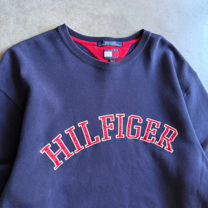 Vintage Tommy Hilfiger Embroidered Arching Center Logo Sweatshirt