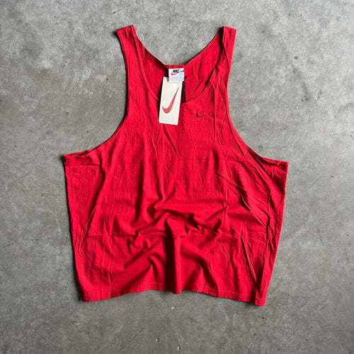 Vintage Nike NWT Red Mini Swoosh Tank Top