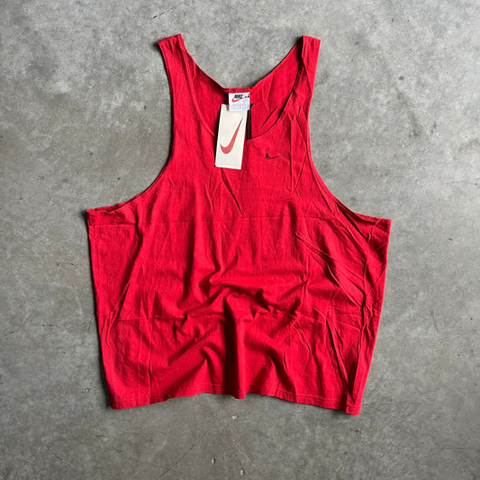 Vintage Nike NWT Red Mini Swoosh Tank Top
