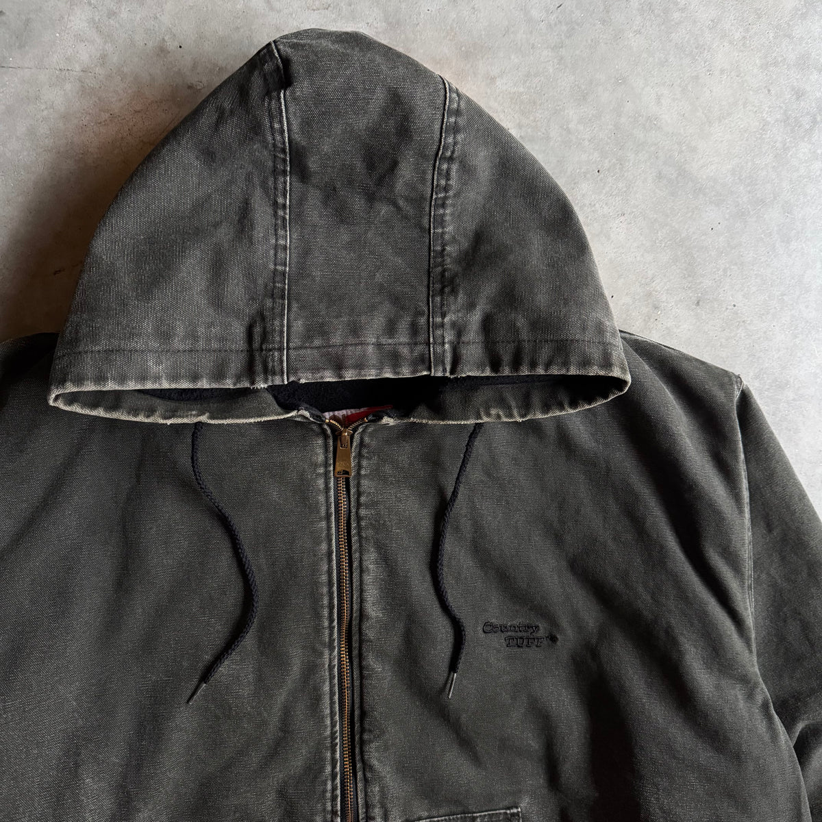Country Tuff Carhartt-Style Black/Green Faded Active Jacket