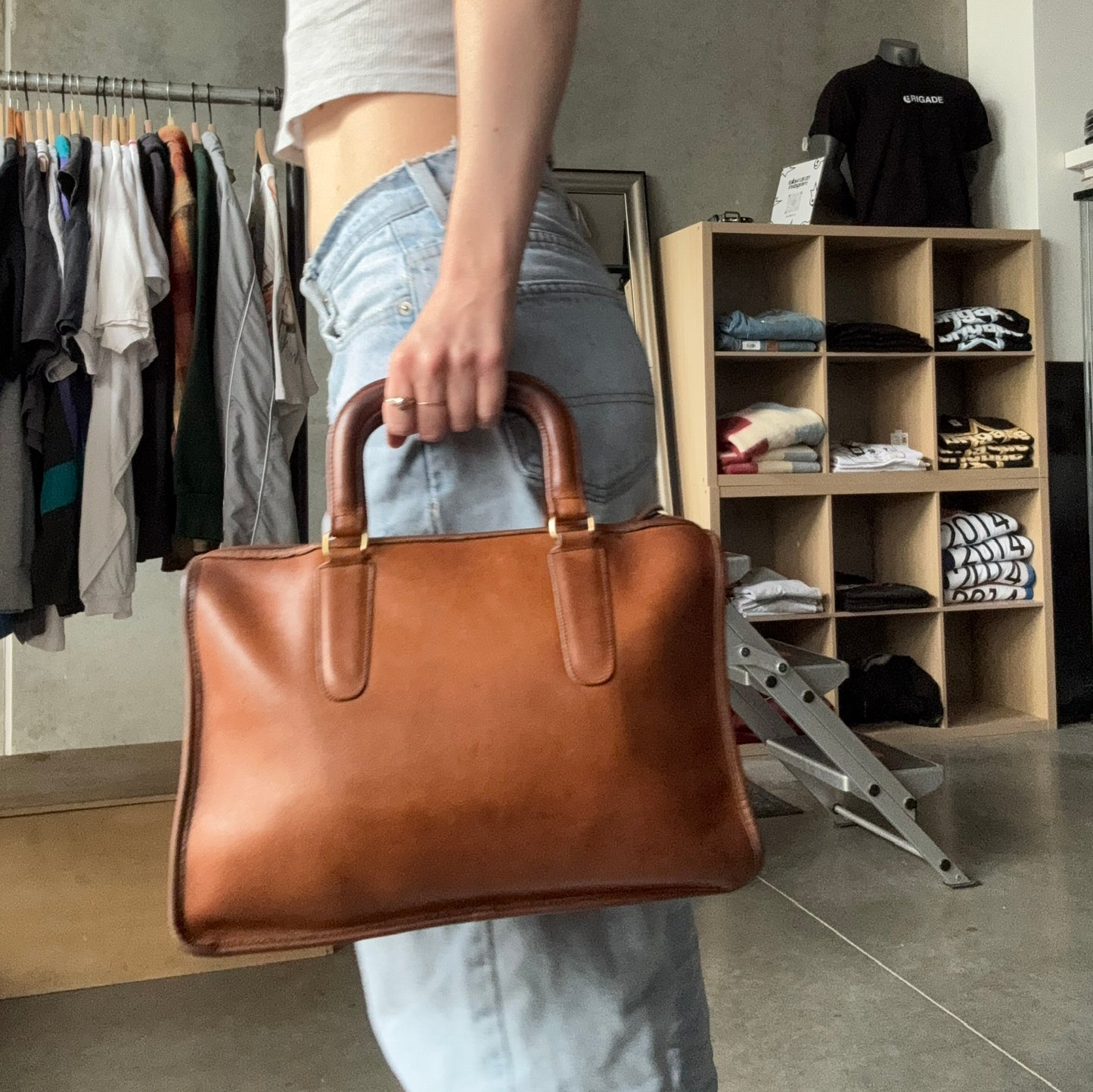 Vintage Coach Bonnie Cashin Slim Satchel British Tan