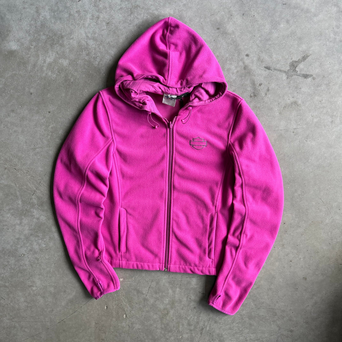 Women’s Harley Davidson Pink Fleece Zip Up Hoodie