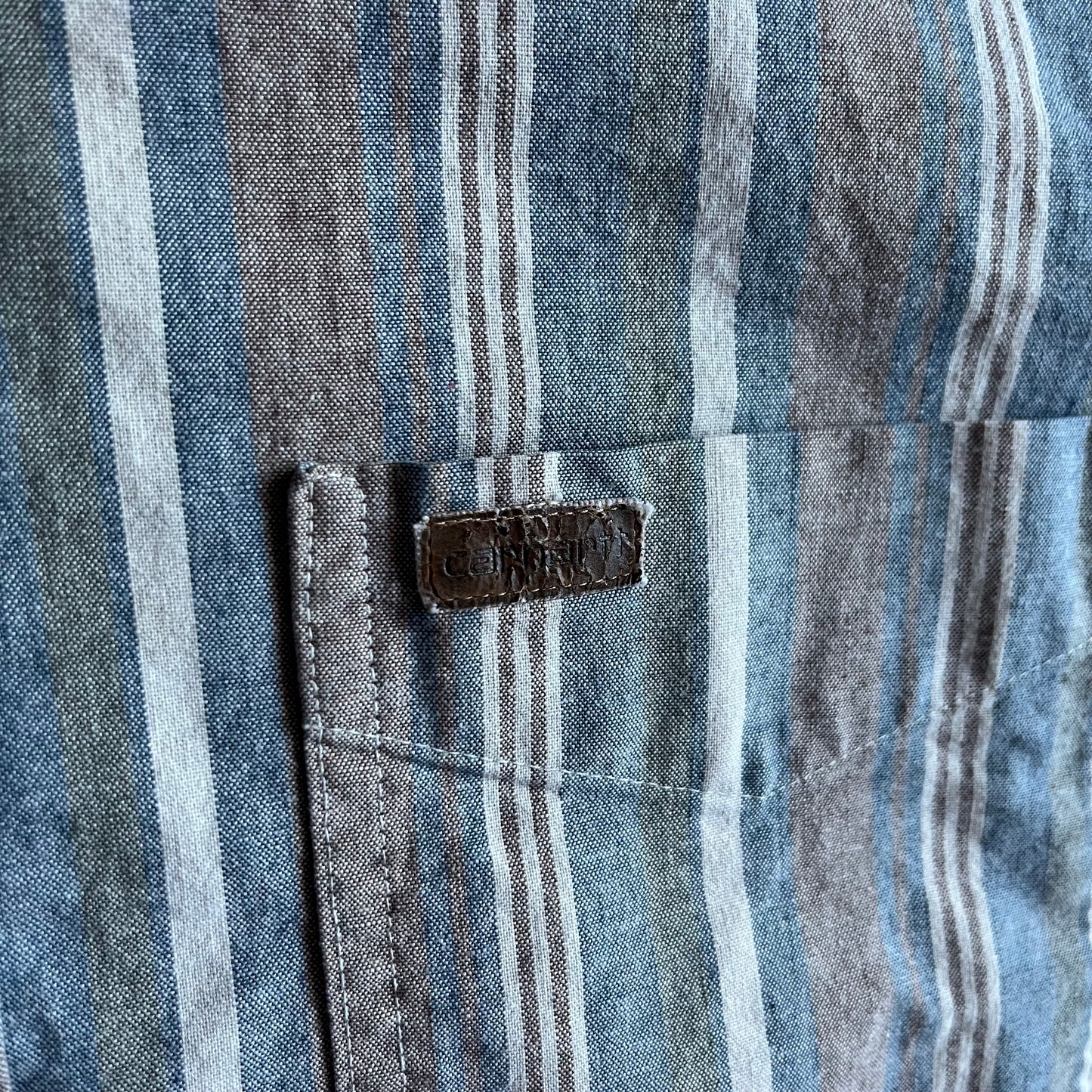 Carhartt Brown Striped Button Up Shirt