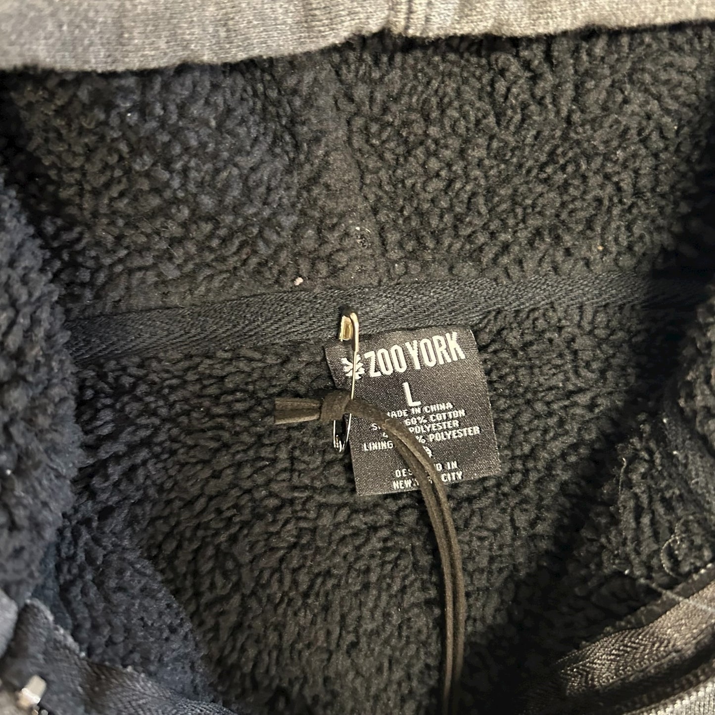 Y2K Zoo York Sherpa Lined Hoodie