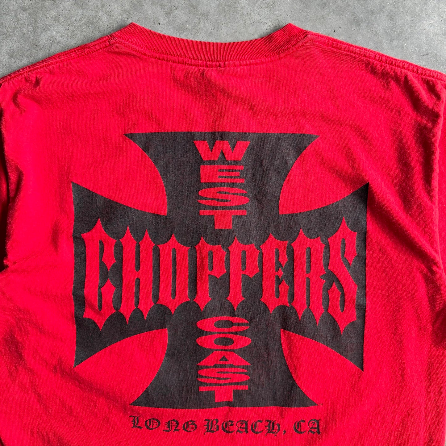 Y2K West Coast Choppers Cross Red T Shirt