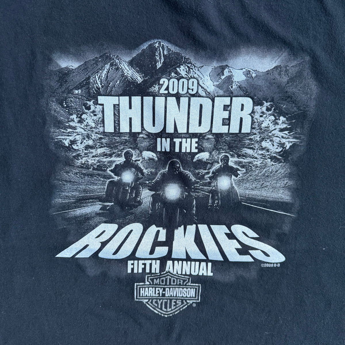 Y2K Harley Davidson 50th Annual Thunder In The Rockies Chopped Tee