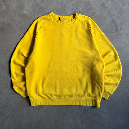 Vintage Nike Small Logo Yellow Sweatshirt