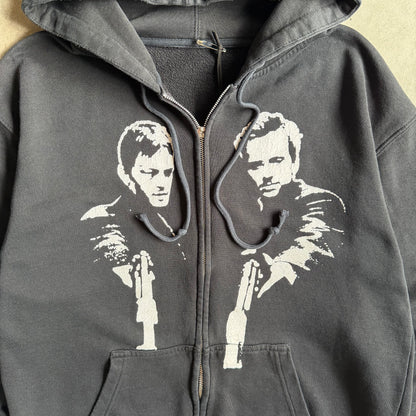 Vintage Boondock Saints Black Graphic Zip Up