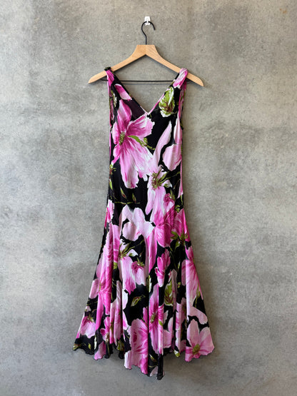 Women’s Pink Cowl Neck Fairy Core Maxi Dress