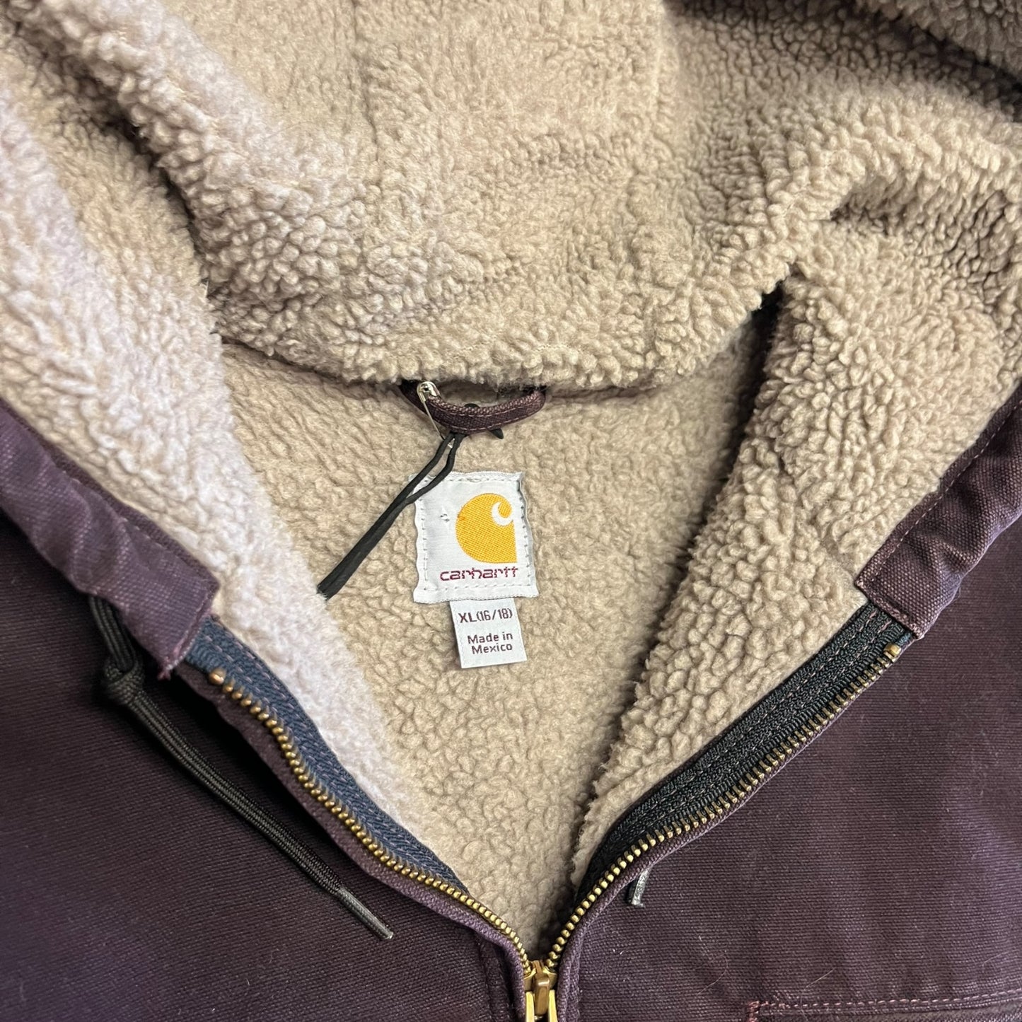 Woman’s Carhartt ‘WJ141 DWN’ Fleece Lined Hooded Detroit Jacket