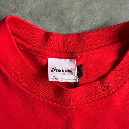 1990 Kansas City Chiefs Big Helmet Red Logo 7 Tee