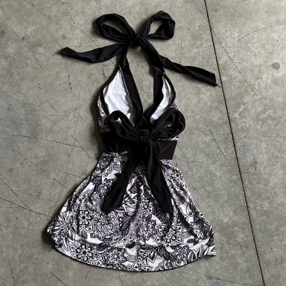 Women’s Y2K Vanity Halter Top Babydoll