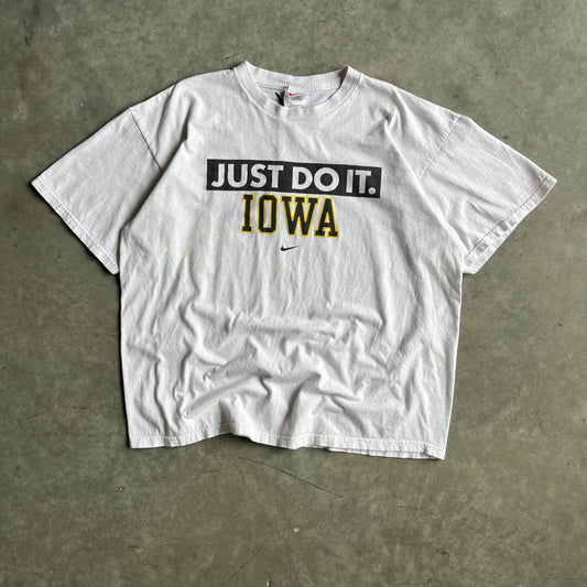 Vintage Nike Iowa Hawkeyes Just Do It Spellout Tee