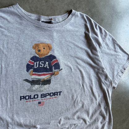 Polo Sport Ralph Lauren Hockey Bear Gray Tee