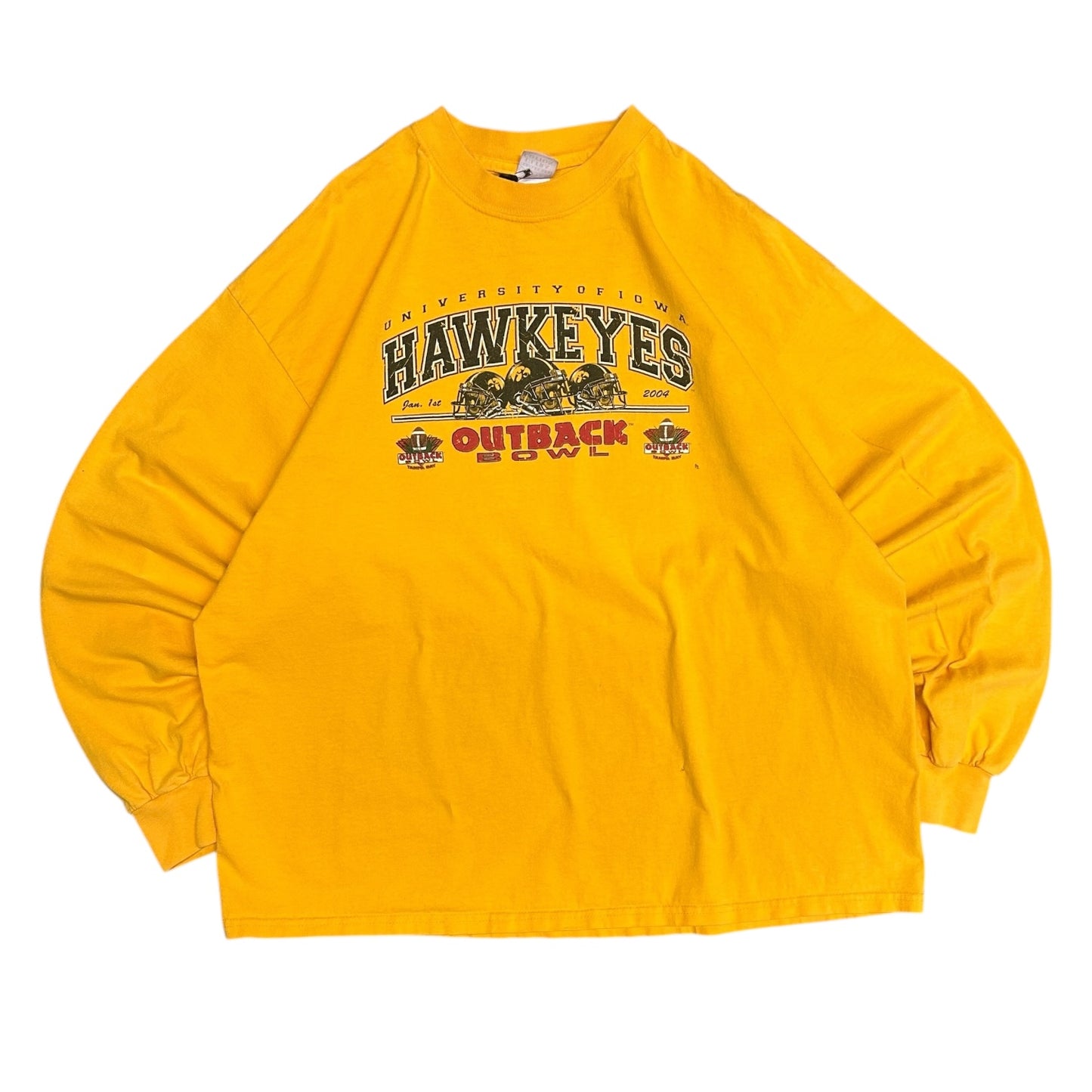 Y2K Iowa Hawkeyes Outback Bowl Yellow Longsleeve