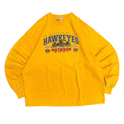 Y2K Iowa Hawkeyes Outback Bowl Yellow Longsleeve