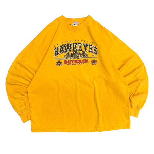 Y2K Iowa Hawkeyes Outback Bowl Yellow Longsleeve