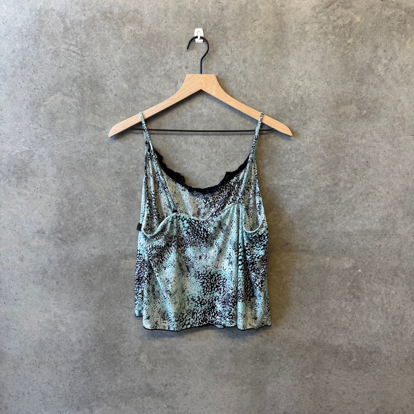 Women’s Y2K Secret Treasures Blue Cheetah  Print Camisole
