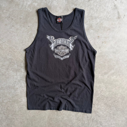 Y2K Harley Davidson Winged Ribbon Logo Sleeveless Tee